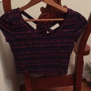 Charlotte Russe tribal crop top. Size small.